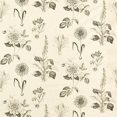 CLARKE AND CLARKE F1738/02.CAC.0 ROSERAIE CHARCOAL Fabric - Eade's Wallpaper