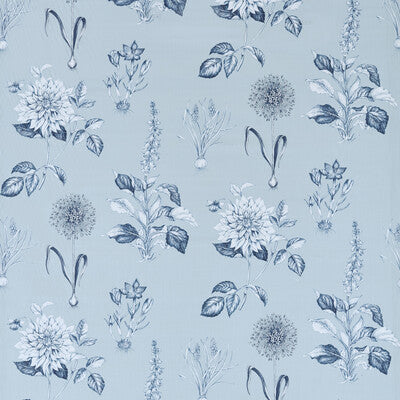 CLARKE AND CLARKE F1738/03.CAC.0 ROSERAIE DENIM Fabric - Eade's Wallpaper