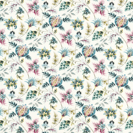CLARKE AND CLARKE F1739/03.CAC.0 SIZERGH TEAL BERRY Fabric - Eade's Wallpaper