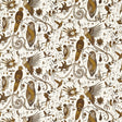 CLARKE AND CLARKE F1758/02.CAC.0 QUETZAL GOLD Fabric - MYTHICA BY EMMA J SHIPLEY FOR C&C