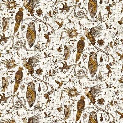 CLARKE AND CLARKE F1758/02.CAC.0 QUETZAL GOLD Fabric - MYTHICA BY EMMA J SHIPLEY FOR C&C