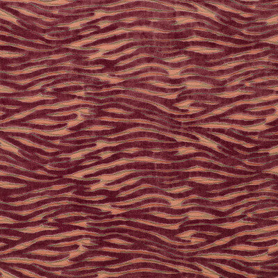 CLARKE AND CLARKE F1762/02.CAC.0 WILDSTRIPE CORAL Fabric - MYTHICA BY EMMA J SHIPLEY FOR C&C