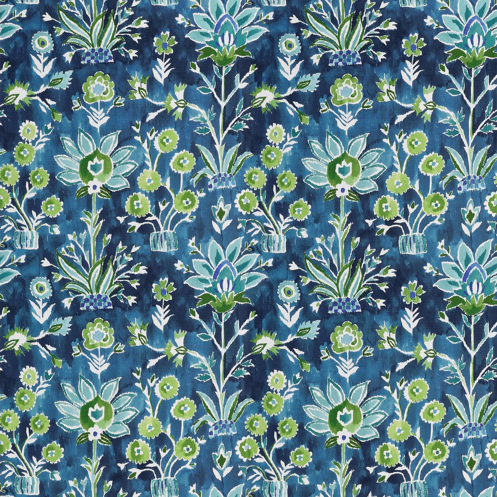 Thibaut LILIA PRINT F711115 in Navy Fabric - ACADIA