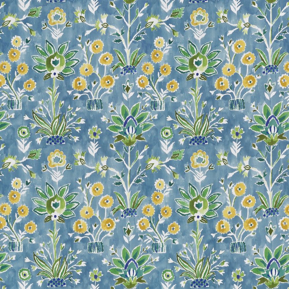Thibaut LILIA PRINT F711116 in Sky Fabric - ACADIA