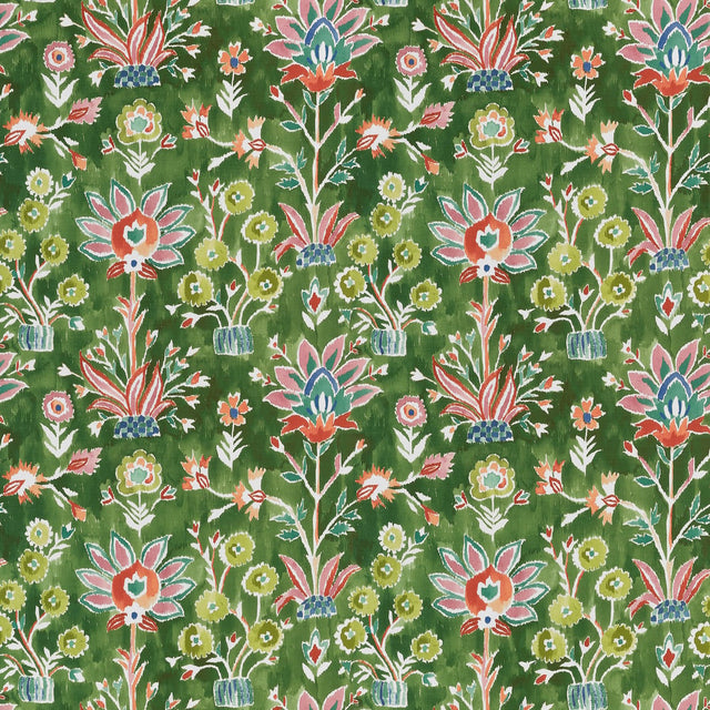 Thibaut LILIA PRINT F711118 in Kelly Fabric - ACADIA