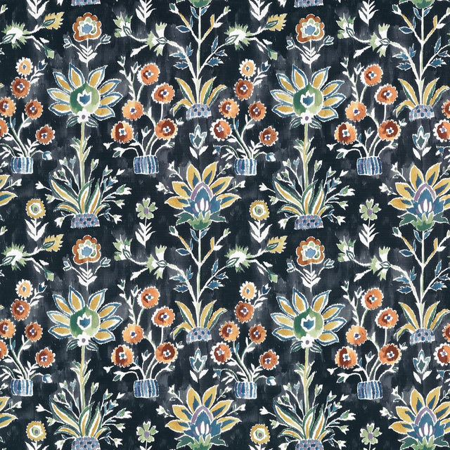 Thibaut LILIA PRINT F711120 in Ebony Fabric - ACADIA