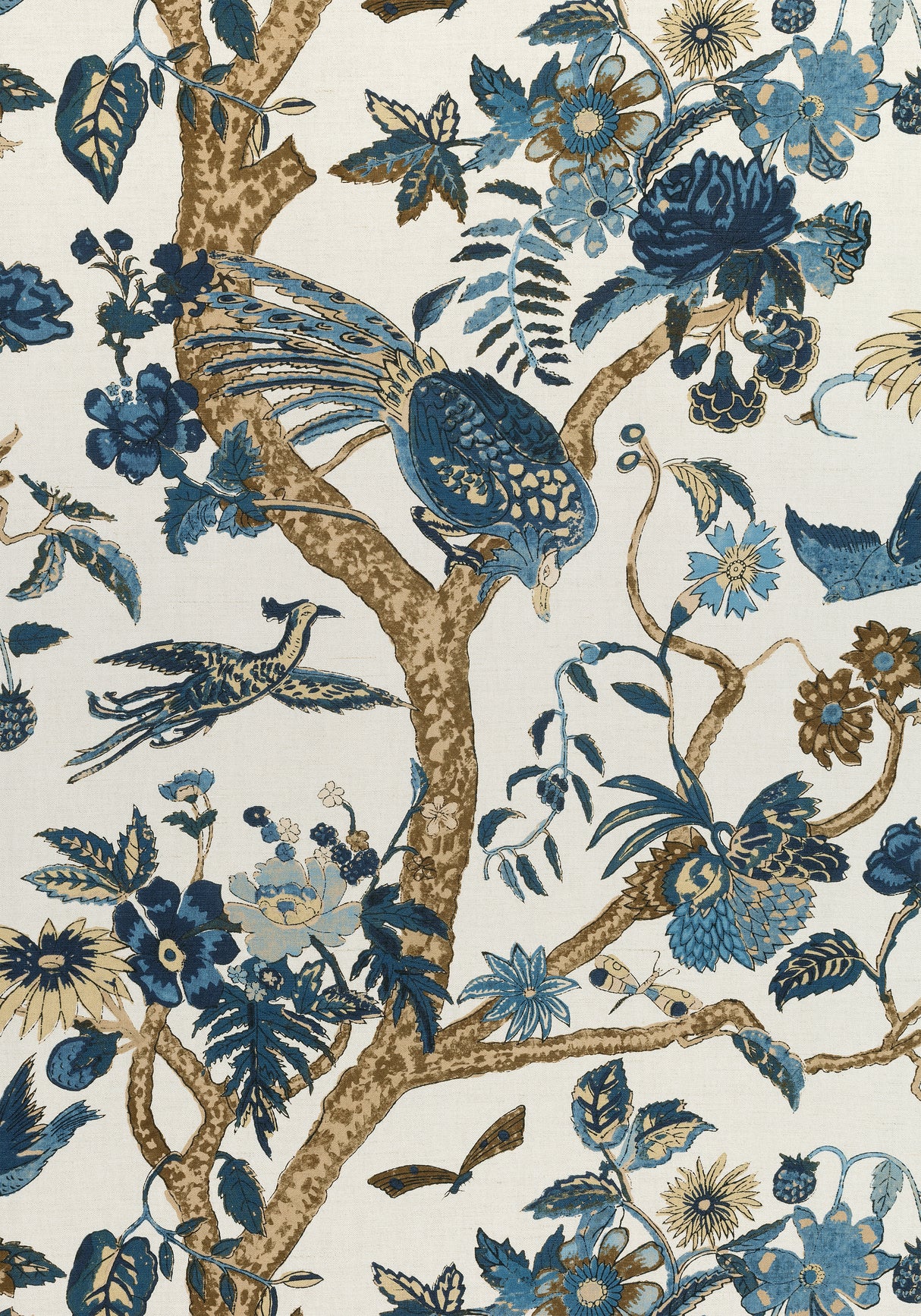 Thibaut F910225 COROMANDEL Navy Fabric