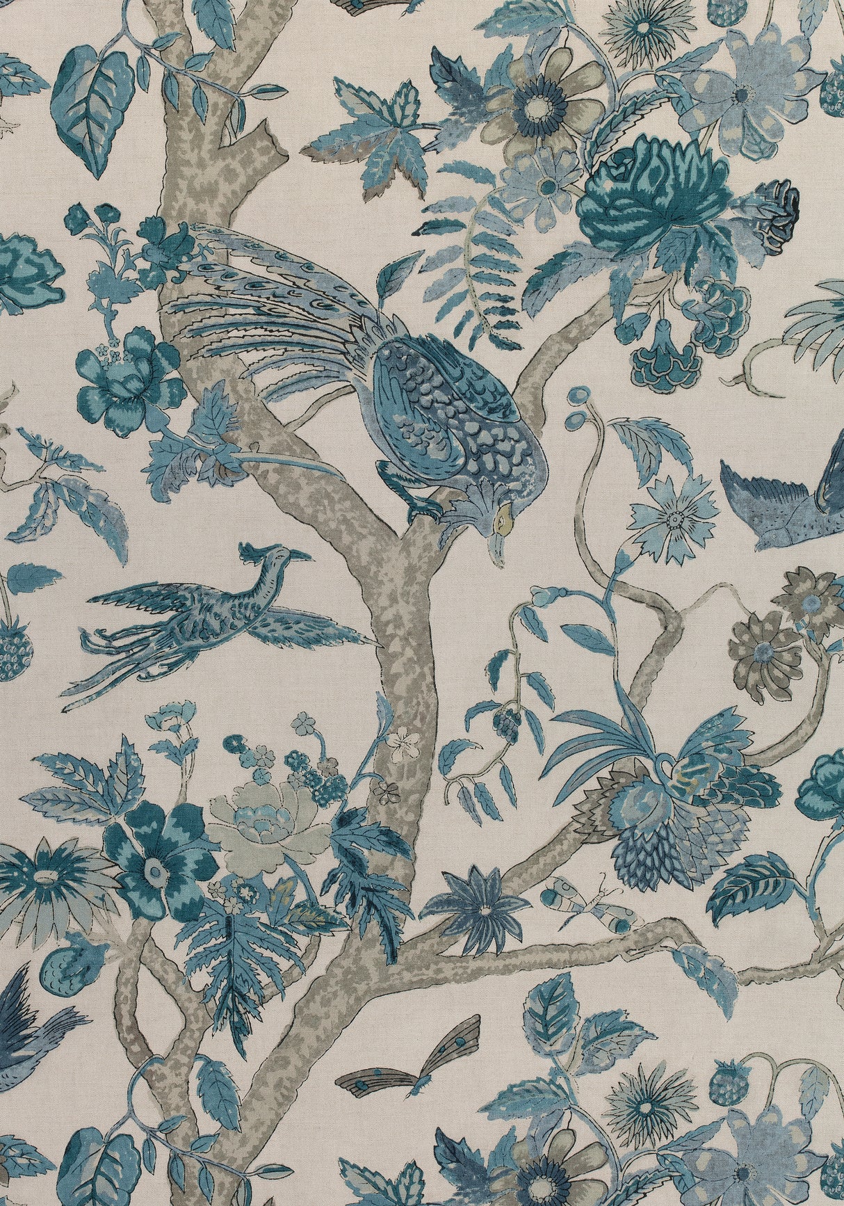 Thibaut F910226 COROMANDEL Slate Blue Fabric