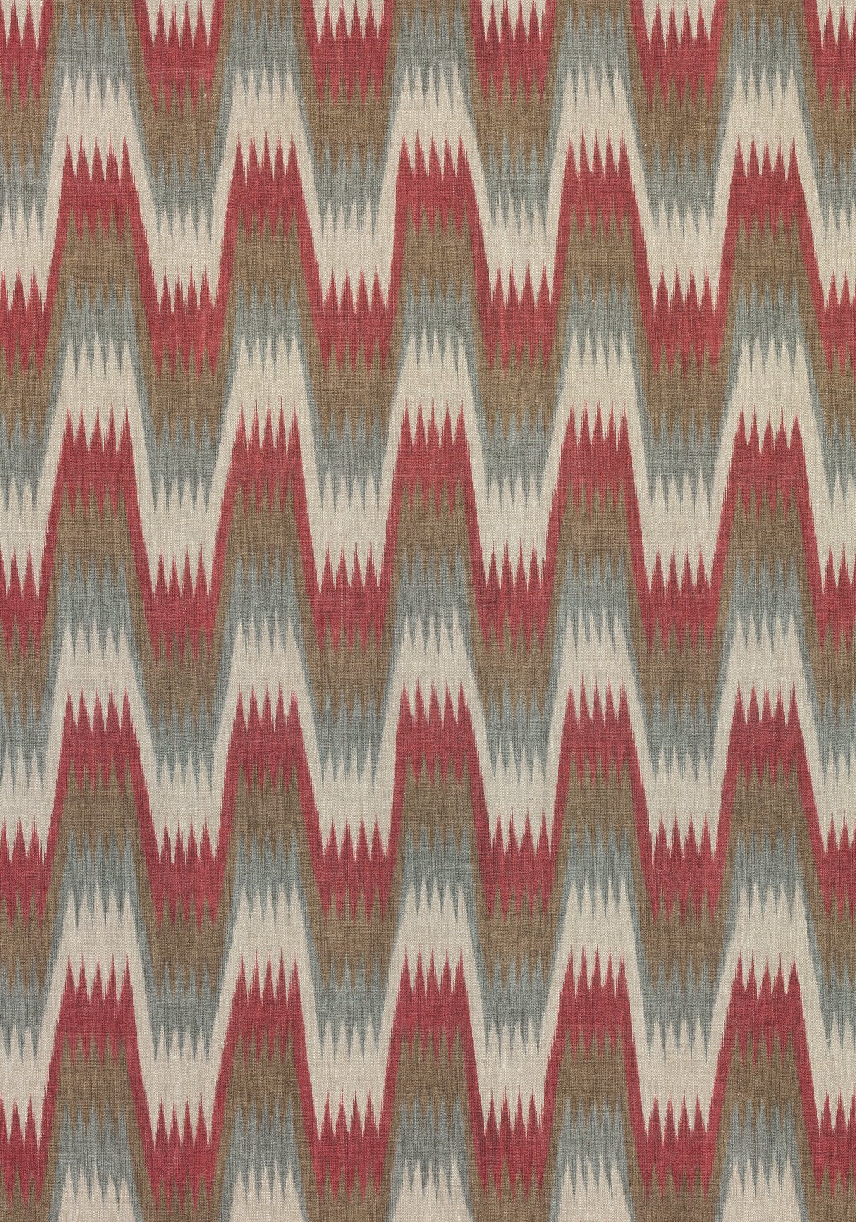 Thibaut F910243 STOCKHOLM CHEVRON Red and Grey Fabric