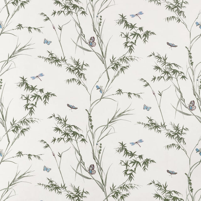 Thibaut VIRGINIA F910526 in Beige and Sage Fabric - BOXWOOD 
