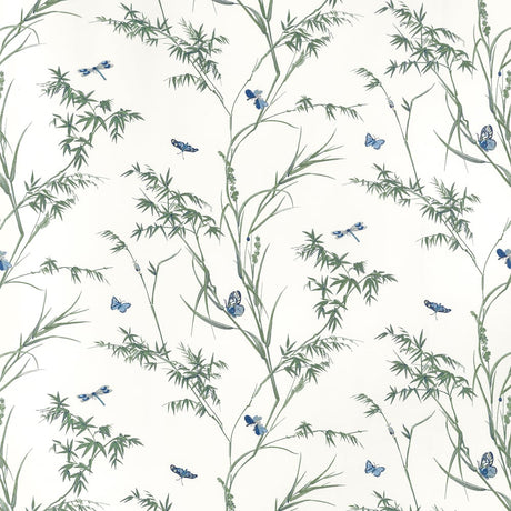Thibaut VIRGINIA F910528 in Blue and Green Fabric - BOXWOOD 