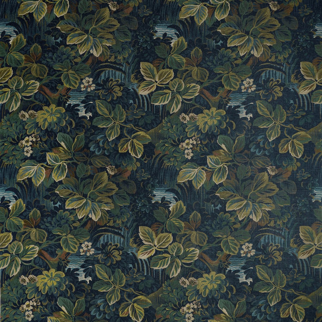 Thibaut NIGHT GARDEN F910531 in Midnight Fabric - BOXWOOD FA