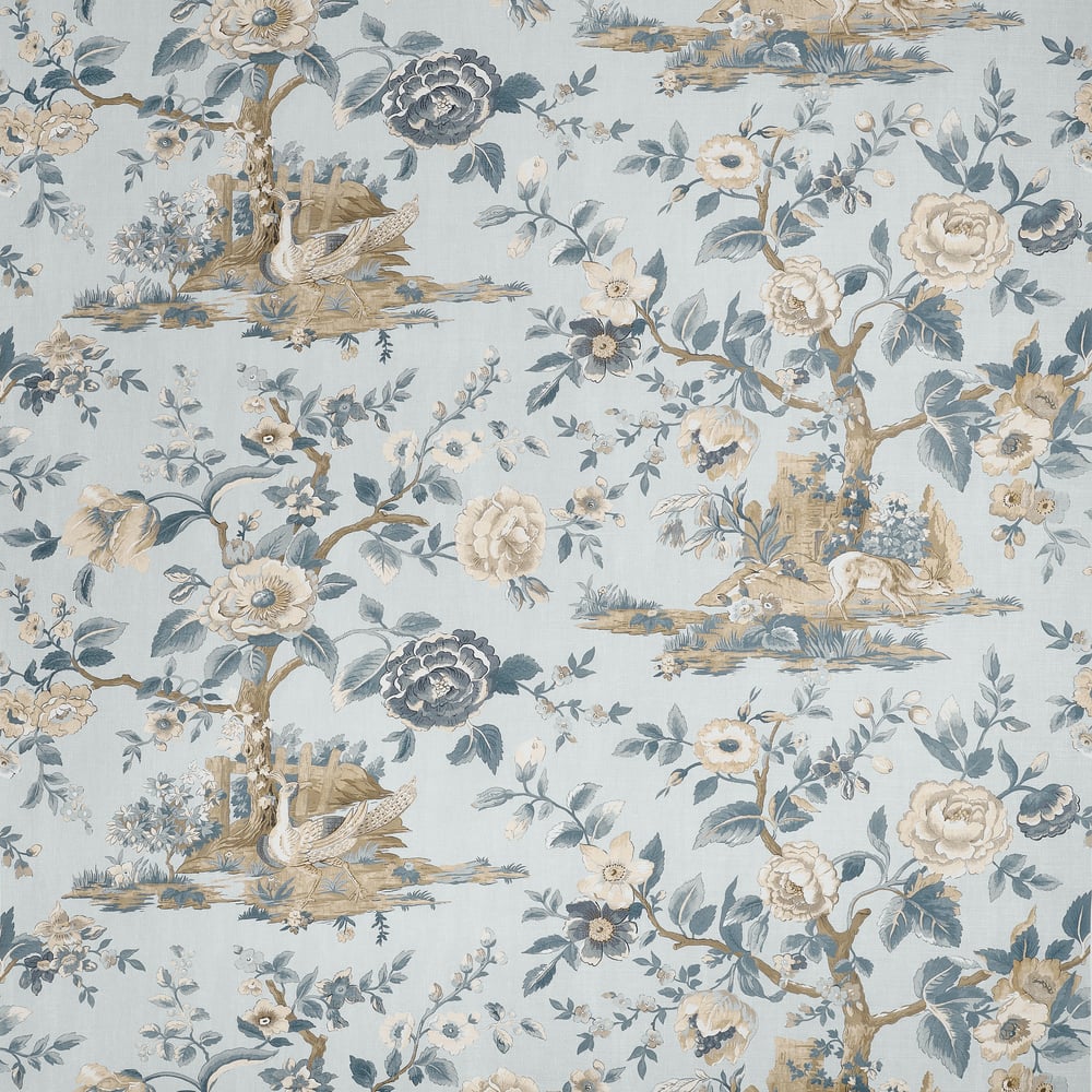 Thibaut FOREST LODGE F910538 in Spa Blue Fabric - BOXWOOD FA