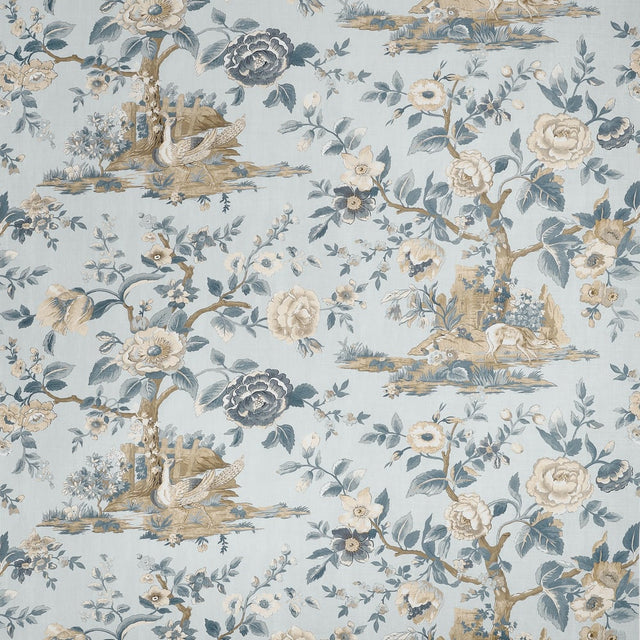Thibaut FOREST LODGE F910538 in Spa Blue Fabric - BOXWOOD FA