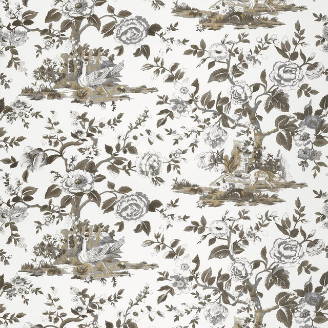 Thibaut FOREST LODGE F910540 in Brown and White Fabric - BOX