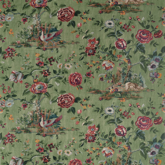 Thibaut FOREST LODGE F910542 in Green Fabric - BOXWOOD FABRI