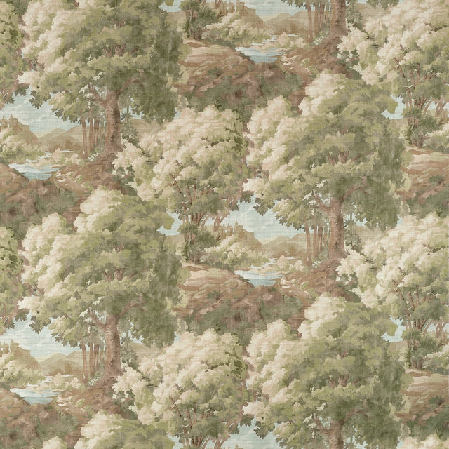 Thibaut WOODLAND CLEARING F910546 in Green Fabric - BOXWOOD 