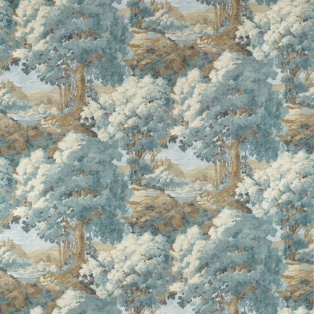 Thibaut WOODLAND CLEARING F910547 in Spa Blue Fabric - BOXWO
