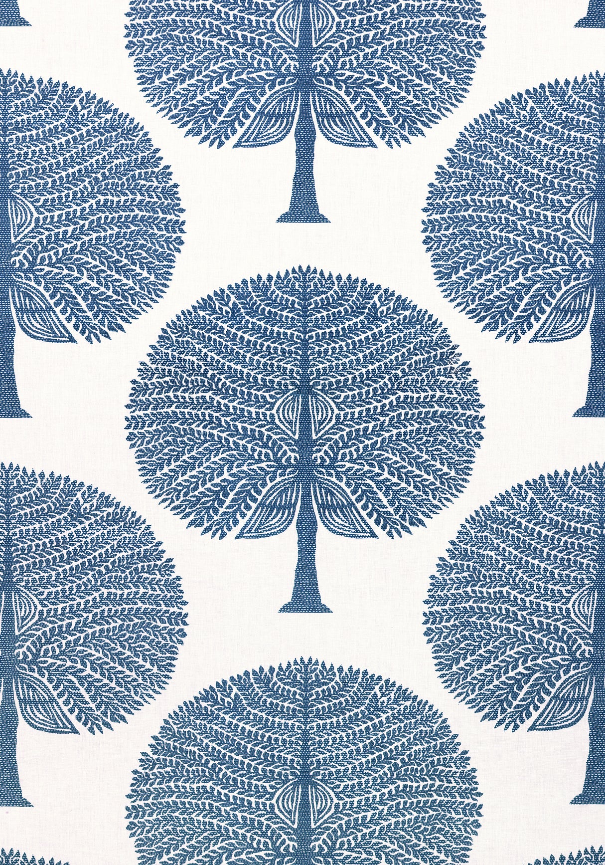 Thibaut F910603 MULBERRY TREE Navy Fabric