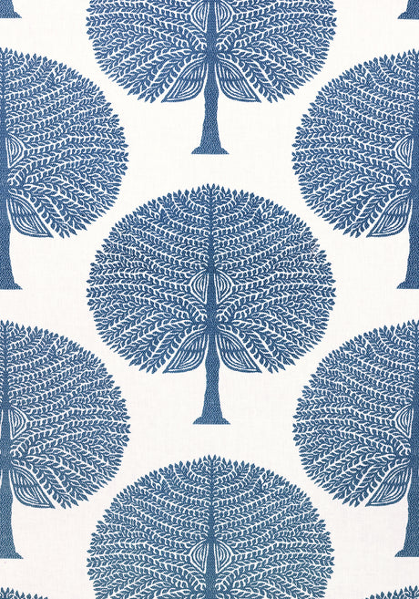 Thibaut F910603 MULBERRY TREE Navy Fabric