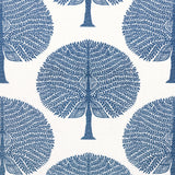 Thibaut F910603 MULBERRY TREE Navy Fabric