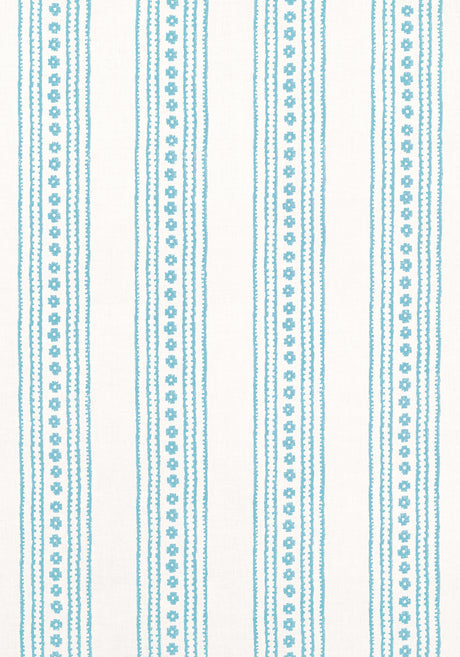 Thibaut F910609 NEW HAVEN STRIPE Turquoise Fabric