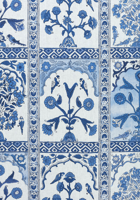 Thibaut F910629 INDIAN PANEL Blue Fabric