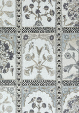 Thibaut F910630 INDIAN PANEL Black and White Fabric