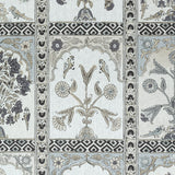 Thibaut F910630 INDIAN PANEL Black and White Fabric