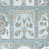 Thibaut F910633 INDIAN PANEL Spa Blue Fabric