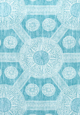 Thibaut F910634 STONINGTON Turquoise Fabric