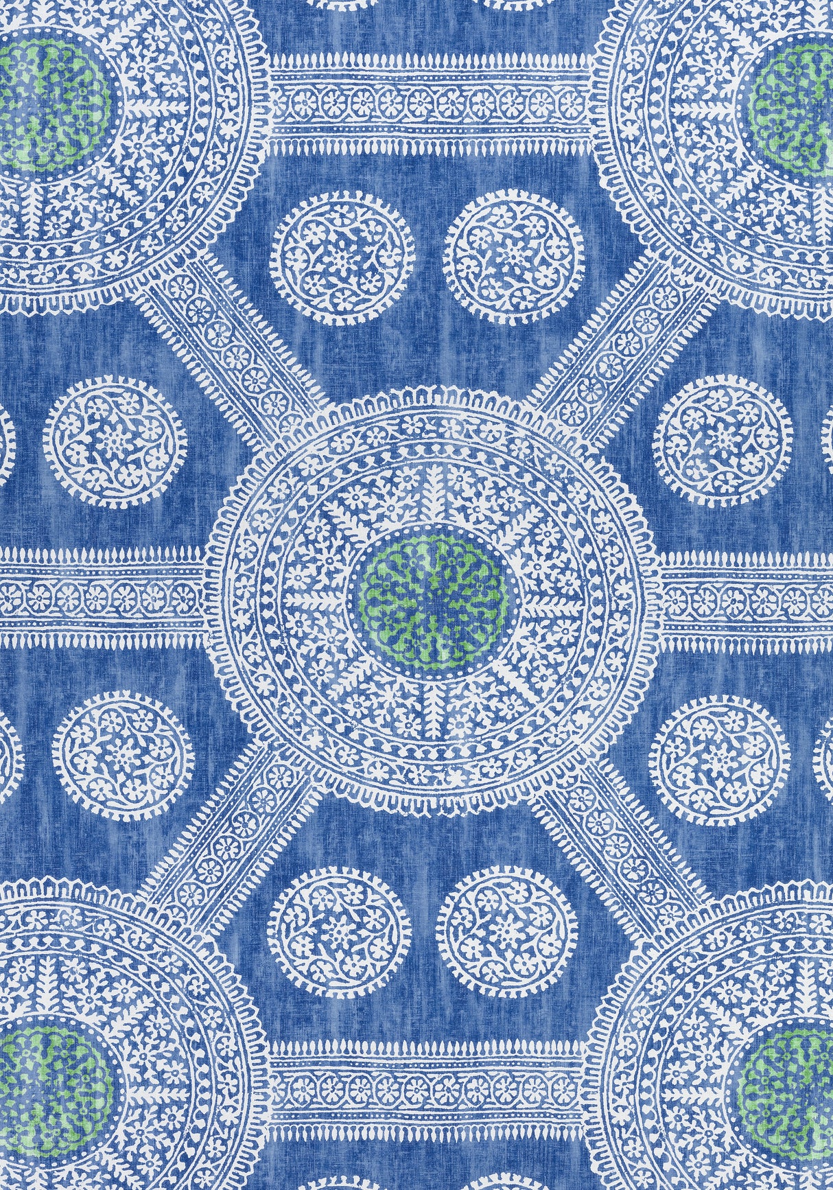 Thibaut F910636 STONINGTON Blue and Green Fabric