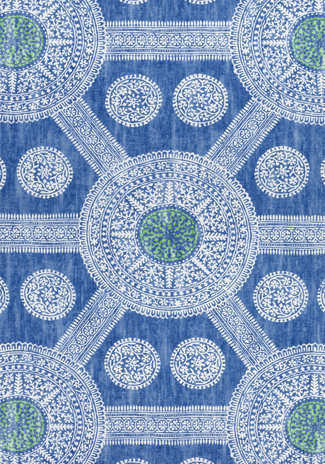 Thibaut F910636 STONINGTON Blue and Green Fabric