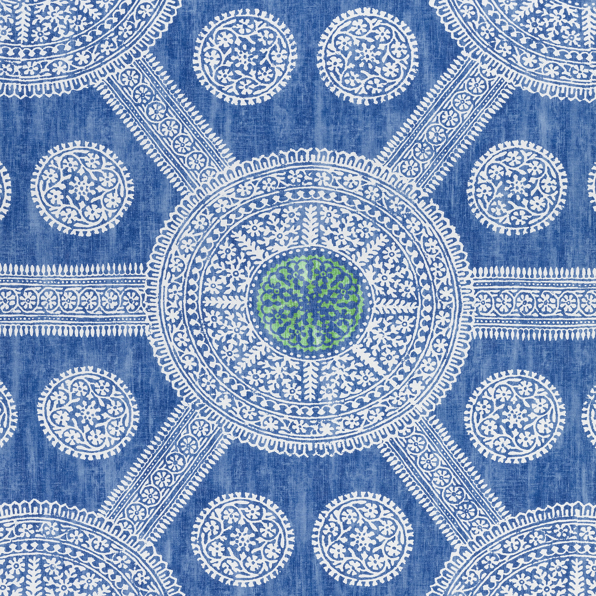 Thibaut F910636 STONINGTON Blue and Green Fabric