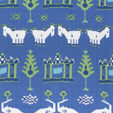 Thibaut F910642 KINGDOM PARADE Blue and Green Fabric