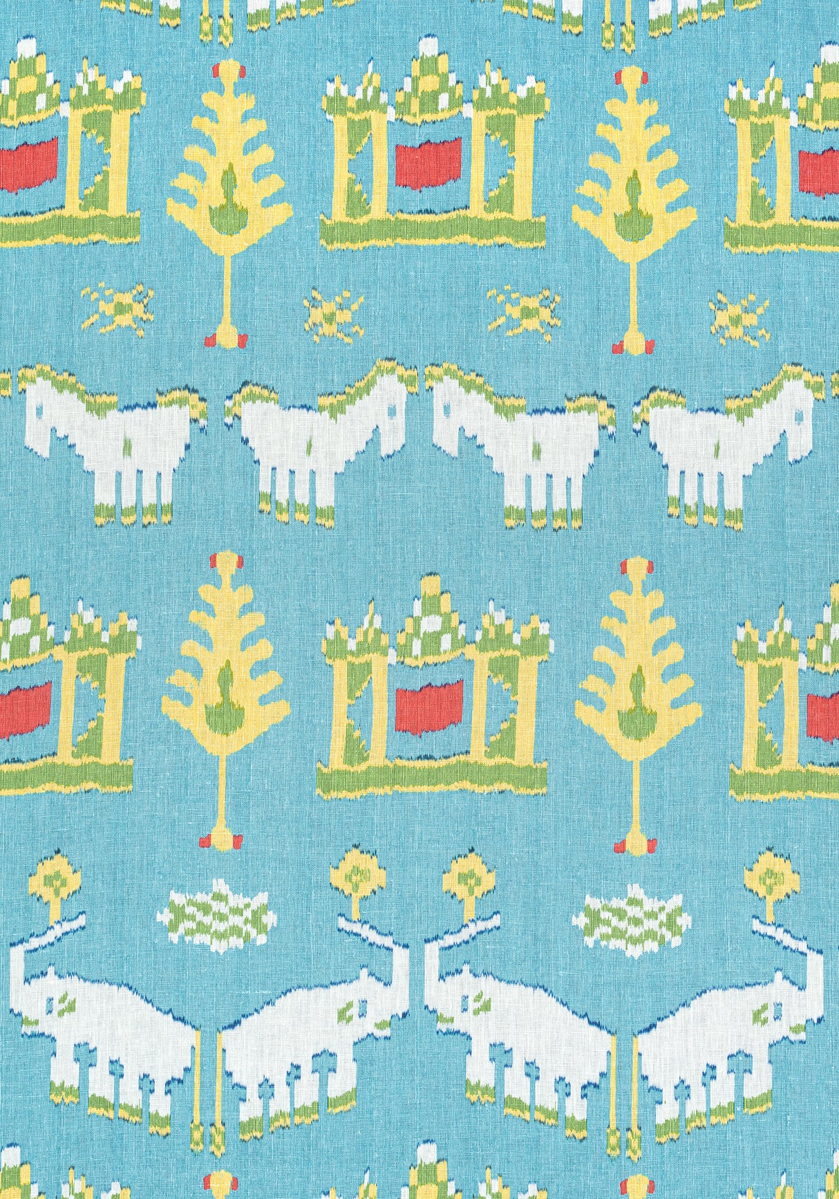 Thibaut F910644 KINGDOM PARADE Turquoise Fabric