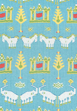 Thibaut F910644 KINGDOM PARADE Turquoise Fabric