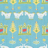 Thibaut F910644 KINGDOM PARADE Turquoise Fabric