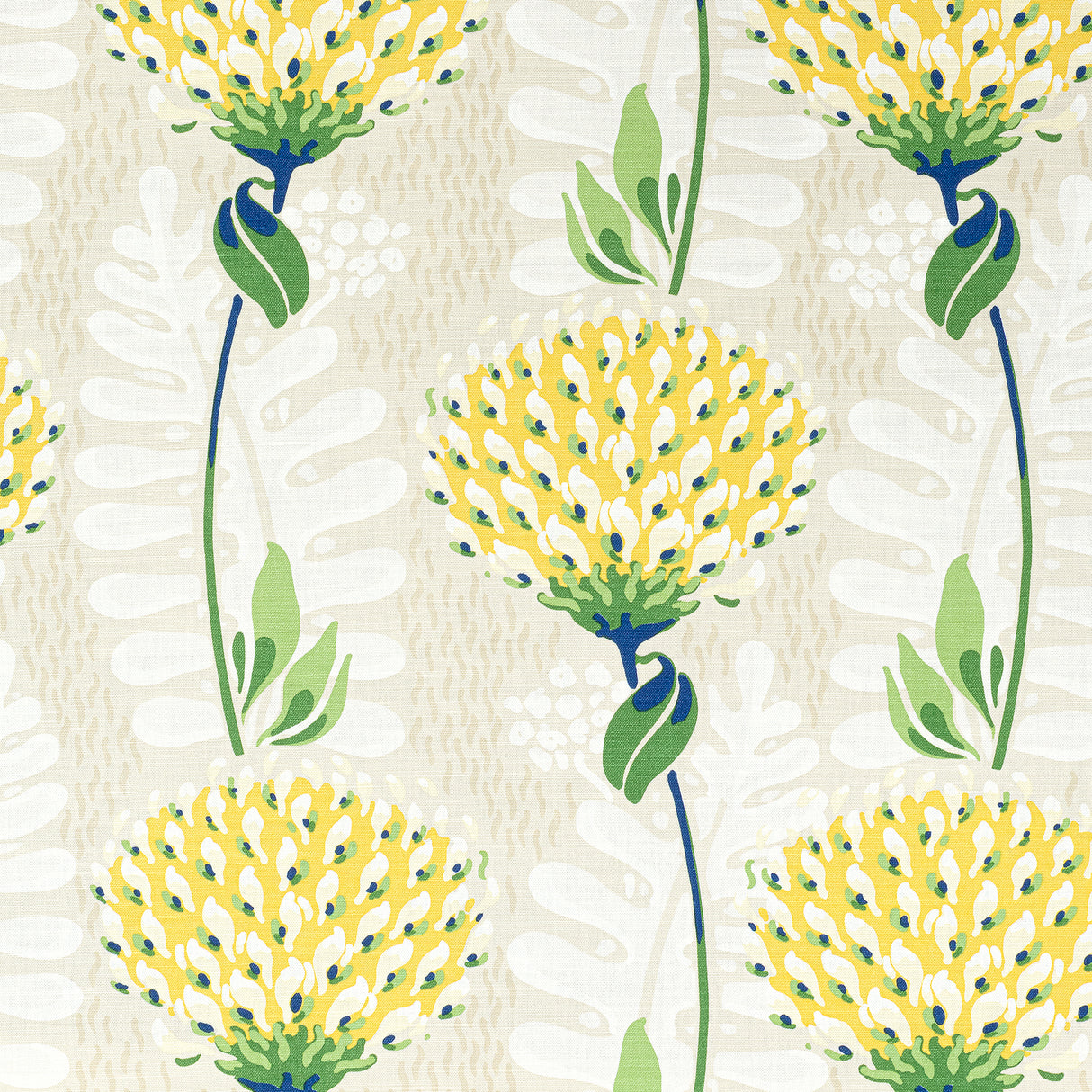 Thibaut F910646 TIVERTON Yellow Fabric