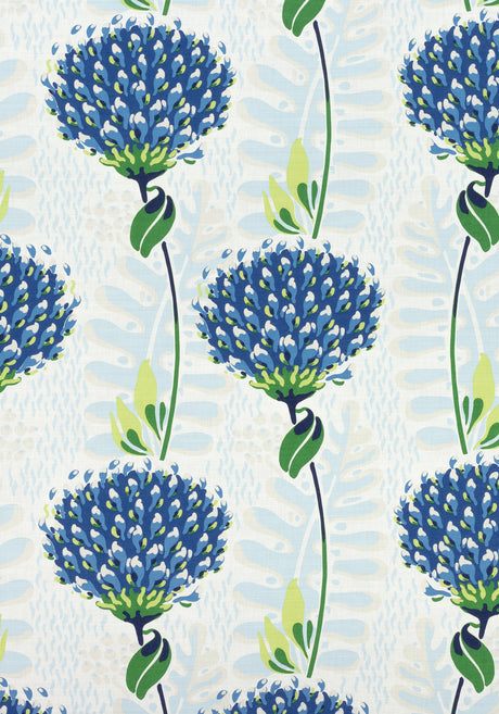 Thibaut F910650 TIVERTON Blue and Green Fabric