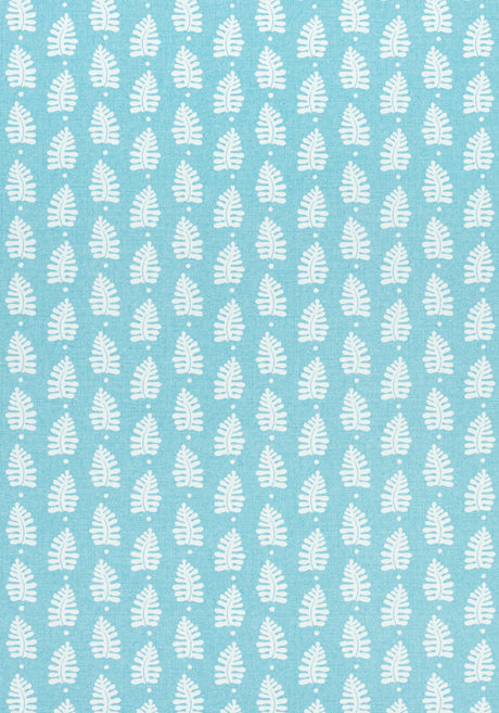 Thibaut F910653 FERNDALE Turquoise Fabric