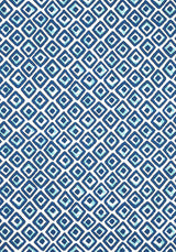 Thibaut F910658 INDIAN DIAMOND Blue and Turquoise Fabric