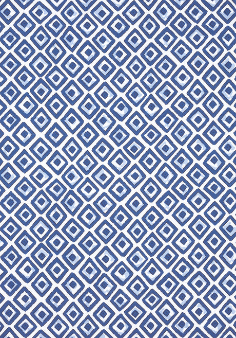 Thibaut F910660 INDIAN DIAMOND Blue Fabric