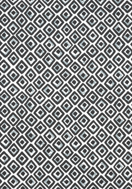 Thibaut F910661 INDIAN DIAMOND Black Fabric