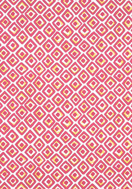 Thibaut F910663 INDIAN DIAMOND Pink Fabric