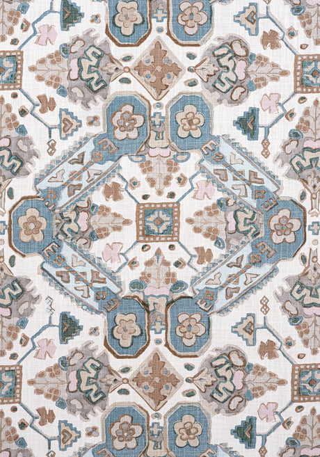 Thibaut F910825 PERSIAN CARPET Spa Blue Fabric