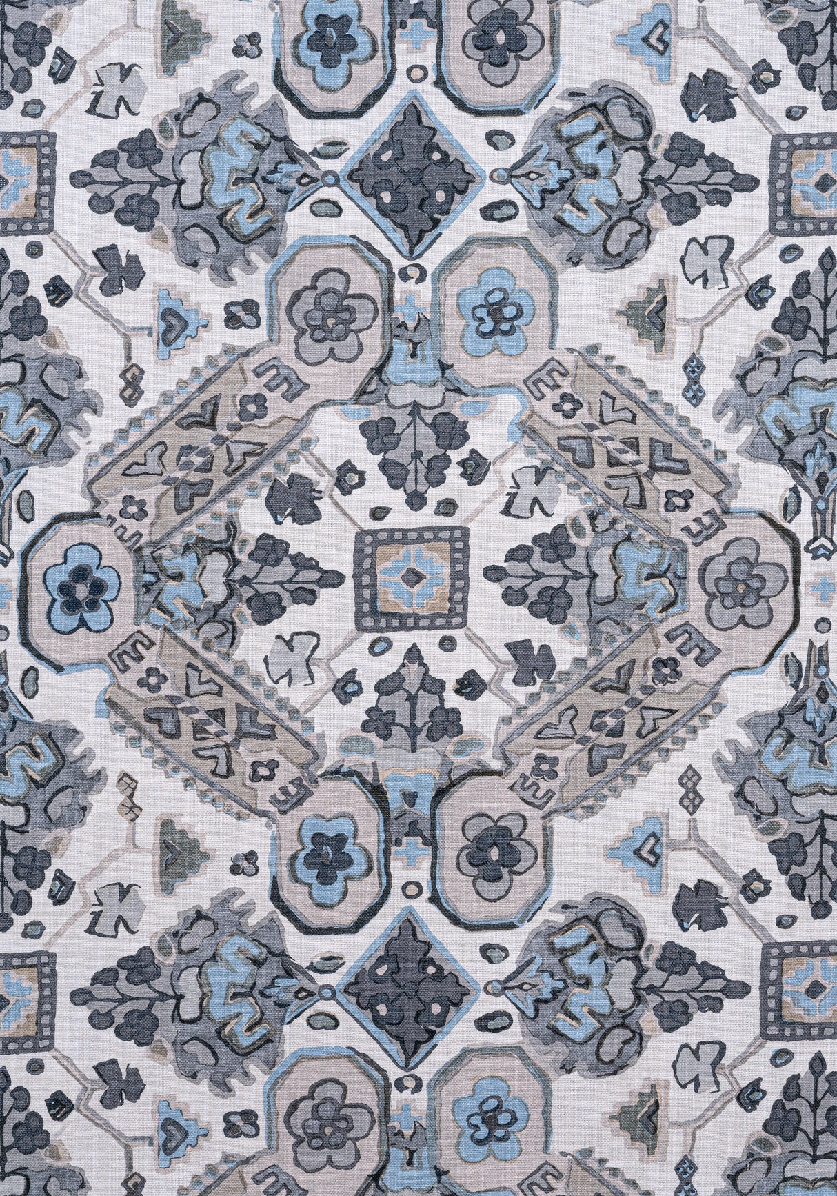 Thibaut F910828 PERSIAN CARPET Grey and Beige Fabric