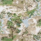 Thibaut F910866 LINCOLN TOILE Green and Beige Fabric