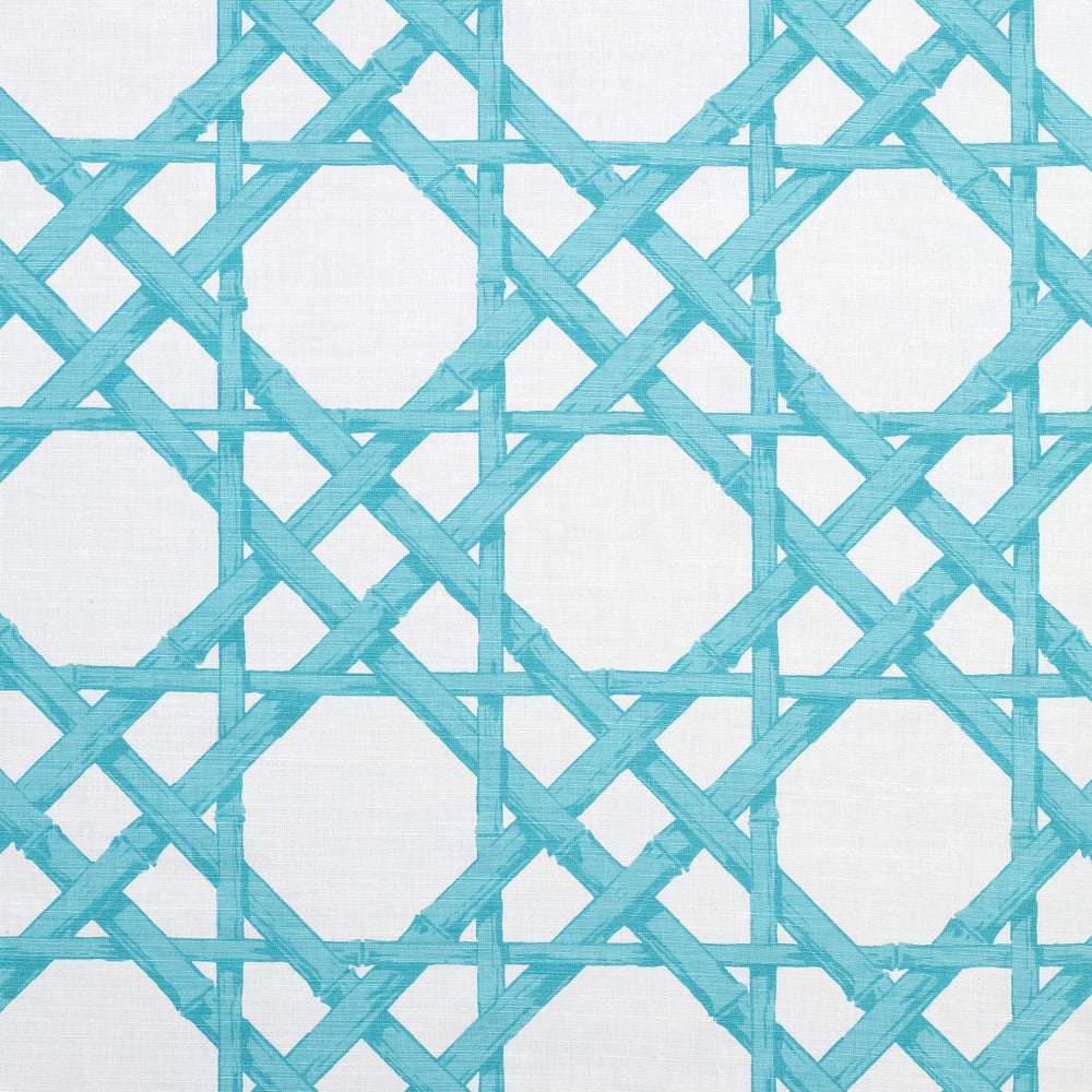 Thibaut F913143 CYRUS CANE Turquoise Fabric