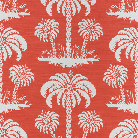 Thibaut PALM ISLAND F913147 in Coral Fabric - SUMMER HOUSE F